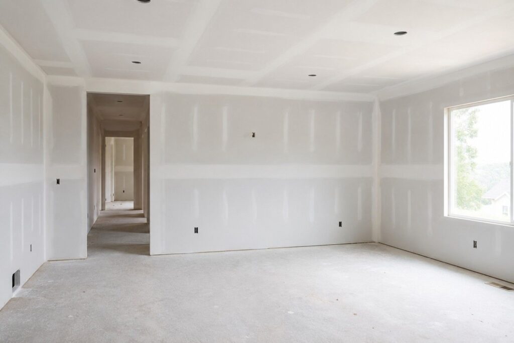 ongoing house renovation for walls